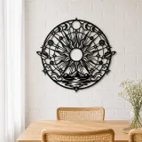 Radiant Sunburst Metal Wall Art | Celestial Boho Wall Decor - lifestyle view 4