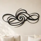 Décoration murale en métal Mouvement spiral minimal | Décoration métallique abstraite moderne