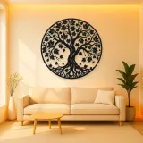 Autumn Leaf Tree Metal Wall Art | Botanical Metal Wall Decor