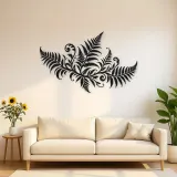 Fern Frond Wave Metal Wall Art | Coastal and Nautical Wall Decor