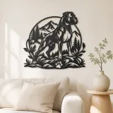 Cartel de metal Perfil Fuerte de Boxer | Decoración de silueta para amantes de mascotas