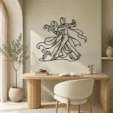 Quickstep Motion Metal Wall Art | Couple Dance Wall Decor - lifestyle view 4