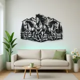 Three Horse Herd Metal Wall Art | Equestrian Wall Decor
