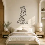 Classic Pinup Silhouette Metal Wall Art | Fashion Figure Wall Decor - lifestyle view 2