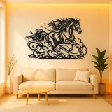 Galloping Dust Flow Metal Wall Art | Equestrian Wall Decor