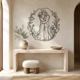 Spring Flower Couple Metal Wall Art | Romantic Couple Decor - lifestyle view 3
