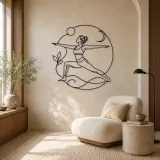 Side Angle Strength Metal Wall Art | Yoga and Meditation Wall Decor - lifestyle view 5