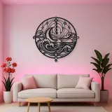 Moon and Ocean Metal Wall Art | Coastal and Nautical Wall Decor