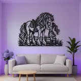 Pony and Child Metal Wall Art | Equestrian Wall Decor