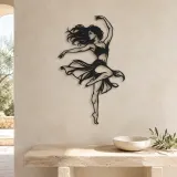 Contemporary Dance Turn Metal Wall Art | Movement Silhouette Decor - lifestyle view 3