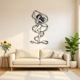 Silk Ribbon Pose Metal Wall Art | Movement Silhouette Decor