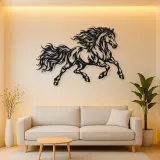 Running Stallion Metal Wall Art | Equestrian Wall Decor