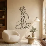 Ribbon Body Flow Metal Wall Art | Feminine Figure Wall Decor - lifestyle view 5