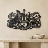 Orchestra Instrument Fusion Metal Wall Art | Music Room Wall Decor - lifestyle view 3