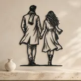 Evening Stroll Couple Metal Wall Art | Romantic Couple Decor - lifestyle view 3