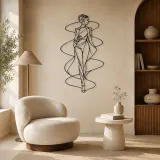 Runway Spiral Muse Metal Wall Art | Fashion Figure Wall Decor - lifestyle view 5