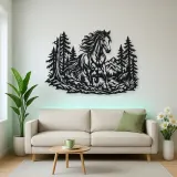 Horse in Forest Metal Wall Art | Equestrian Wall Decor