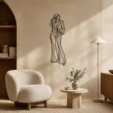 Tailored Suit Woman Metal Wall Art | Fashion Figure Wall Decor - lifestyle view 5