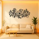 Endless Floral Vine Metal Wall Art | Botanical Metal Wall Decor