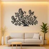 Birds Rising from Tree Metal Wall Art | Wildlife Silhouette Decor
