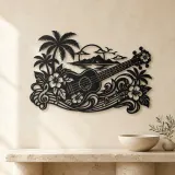 Ukulele Island Flow Metal Wall Art | Music Room Wall Decor - lifestyle view 3