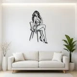 Sensual Chair Pose Metal Wall Art | Movement Silhouette Decor