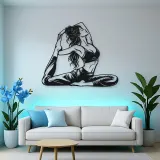 Pigeon Pose Serenity Metal Wall Art | Movement Silhouette Decor