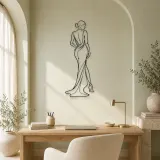 Runway Turn Pose Metal Wall Art | Fashion Figure Wall Decor - lifestyle view 4