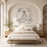 Wide Leg Fold Metal Wall Art | Yoga and Meditation Wall Decor - lifestyle view 2