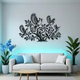 Birds Rising from Tree Metal Wall Art | Wildlife Silhouette Decor
