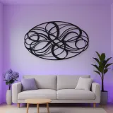 Woven Oval Network Metal Wall Art | Modern Abstract Metal Decor