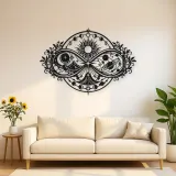 Infinite Celestial Loop Metal Wall Art | Celestial Boho Wall Decor