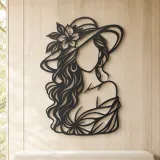 Faceless Fashion Muse Metal Wall Art | Minimalist Woman Line Art - lifestyle view 5