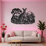 Kangaroo Outback Metal Wall Art | Wildlife Silhouette Decor