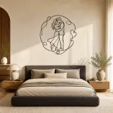 Timeless Love Embrace Metal Wall Art | Romantic Couple Decor - lifestyle view 5