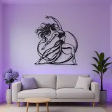 Warrior Flow Metal Wall Art | Movement Silhouette Decor