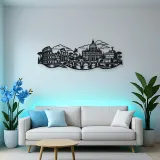 Rome Skyline Flow Metal Wall Art | Travel and City Wall Decor