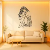 Curled Resting Pose Metal Wall Art | Movement Silhouette Decor