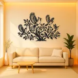 Birds Rising from Tree Metal Wall Art | Wildlife Silhouette Decor
