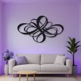Modern Ribbon Knot Metal Wall Art | Modern Abstract Metal Decor