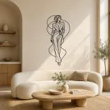 Cartel de metal personalizado de atuendo ajustado | Decoración mural de figura de moda