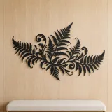 Fern Frond Wave Metal Wall Art | Coastal and Nautical Wall Decor - lifestyle view 5