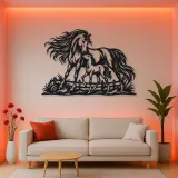 Mare and Foal Metal Wall Art | Equestrian Wall Decor