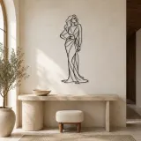 Long Sleeve Gown Metal Wall Art | Fashion Figure Wall Decor - lifestyle view 3