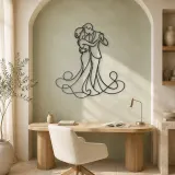 Slow Dance Pair Metal Wall Art | Romantic Couple Decor - lifestyle view 4