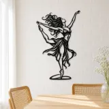 Dance of Freedom Metal Wall Art | Movement Silhouette Decor - lifestyle view 4