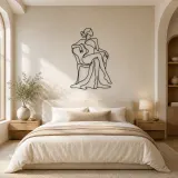 Poised Chair Muse Metal Wall Art | Fashion Figure Wall Decor - lifestyle view 2