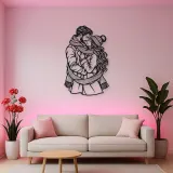 Winter Scarf Couple Metal Wall Art | Romantic Couple Decor