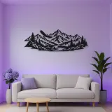 Eagle Ridge Mountain Metal Wall Art | Wildlife Silhouette Decor