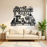 Baker Kitchen Line Metal Wall Art | Cozy Home Metal Decor